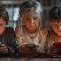 85% des personnes interrogées pensent que les enfants ne sont pas assez informés des risques sur la toile. (image généré par l'IA)