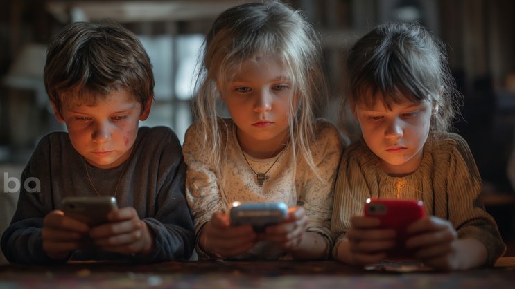 85% des personnes interrogées pensent que les enfants ne sont pas assez informés des risques sur la toile. (image généré par l'IA)