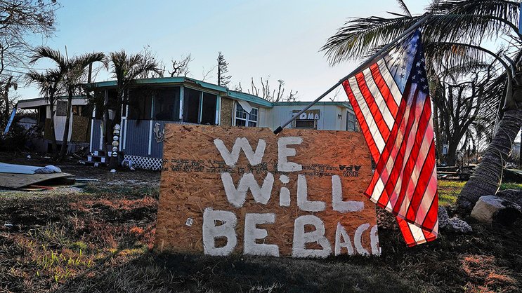 Hurrikan Irma richtete im September auch in Florida immense Schäden an. Das zehrt an den Reserven der Rückversicherer.