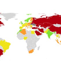 Dans l'indice de performance sur le changement climatique 2025, la Suisse s'est encore plus éloignée des pays colorés en vert (rangs 4 à 15).