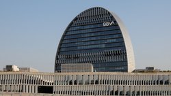 Siège social de la grande banque espagnole BBVA à Madrid.