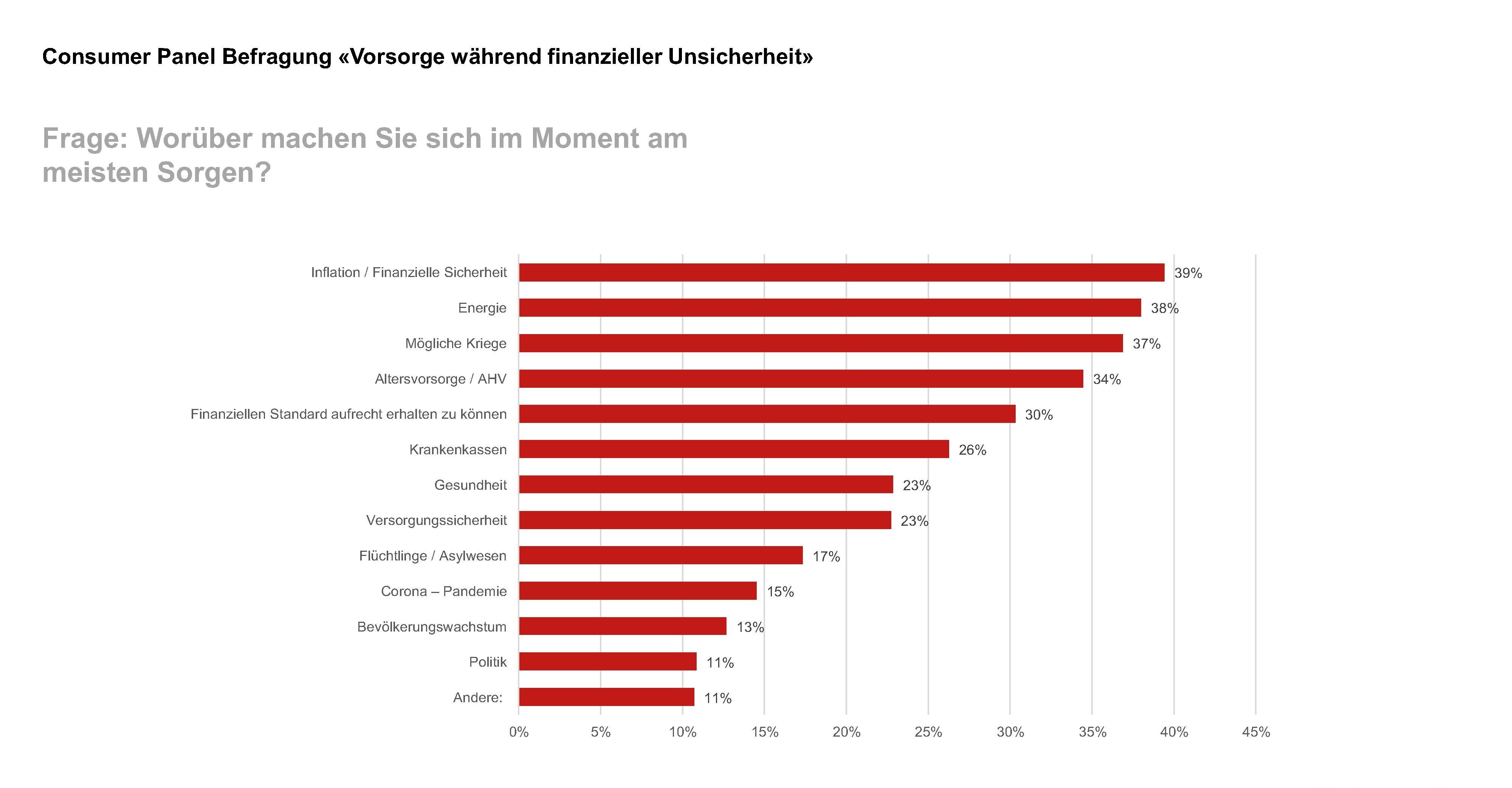 Worüber machen Sie sich im Moment am meisten Sorgen?