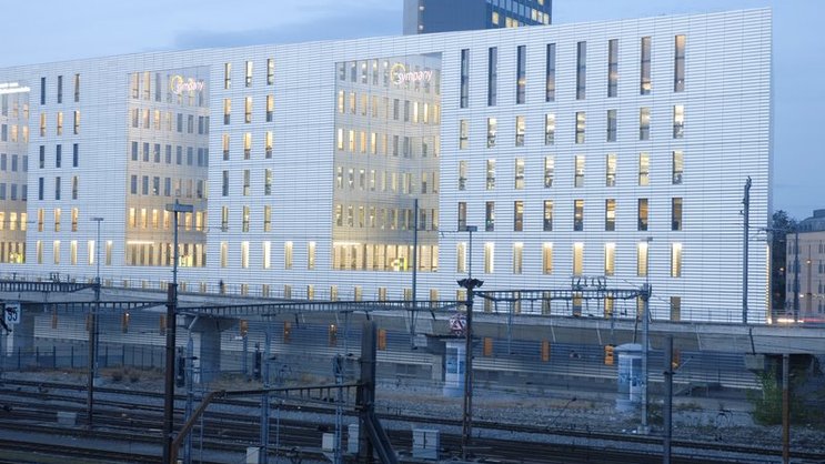 Hauptsitz von Sympany am Peter Merian Weg-4 beim Basler Bahnhof SBB.