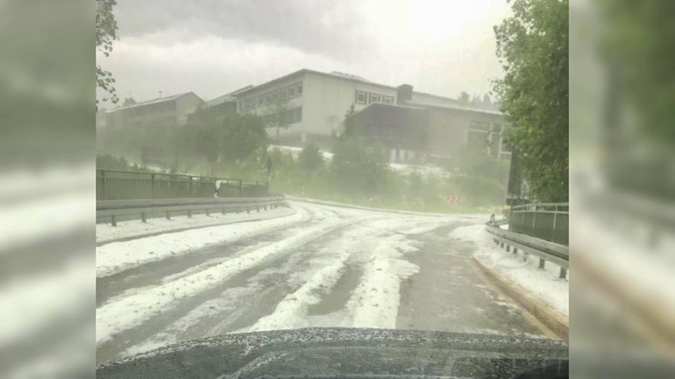 Hagelunwetter am Montag im Schwarzwald: Auch die Schweiz war von den Stürmen in den letzten Tagen stark betroffen.