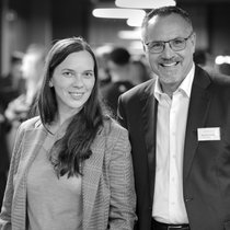 SIRM-Präsidentin Sabrina Hartusch mit Vizepräsident Matthias Huber am SIRM-Forum '22.