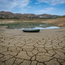 Ausgetrockneter Stausee in Spanien: Dürren werden mit dem Klimawandel häufiger.