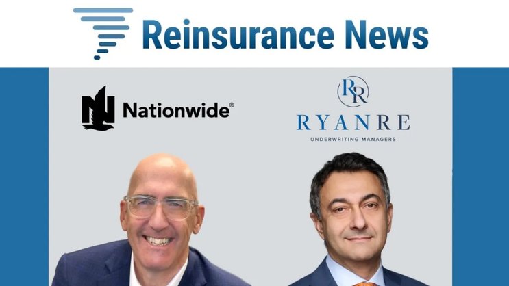Russ Johnston (l.), von Nationwide und Emil Issavi von Ryan Re im Video-Interview von Reinsurance News.