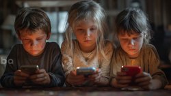 85% des personnes interrogées pensent que les enfants ne sont pas assez informés des risques sur la toile. (image généré par l'IA)
