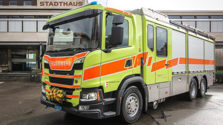 Das neue Grosslöschfahrzeug der Stützpunktfeuerwehr Uster.