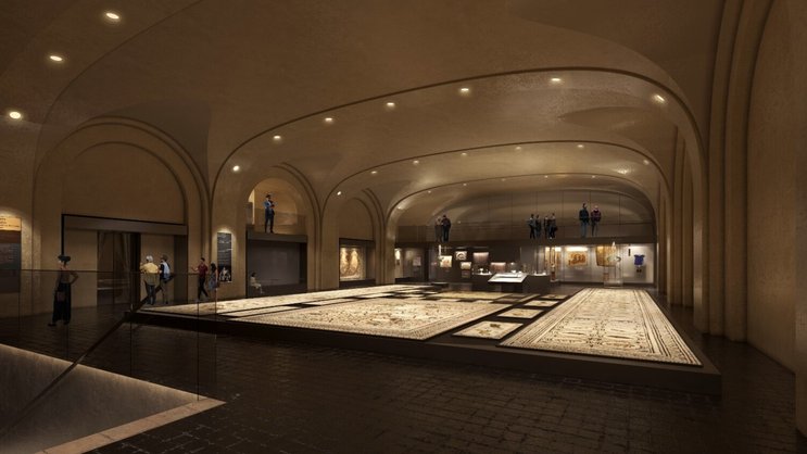Parcours byzantin avec la mosaique de Qabr Hiram.