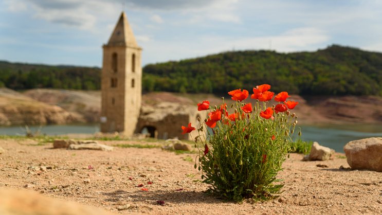 Ausgetrockneter Stausee in Spanien: Weite Teile des Landes sind gerade von einer Dürre betroffen.