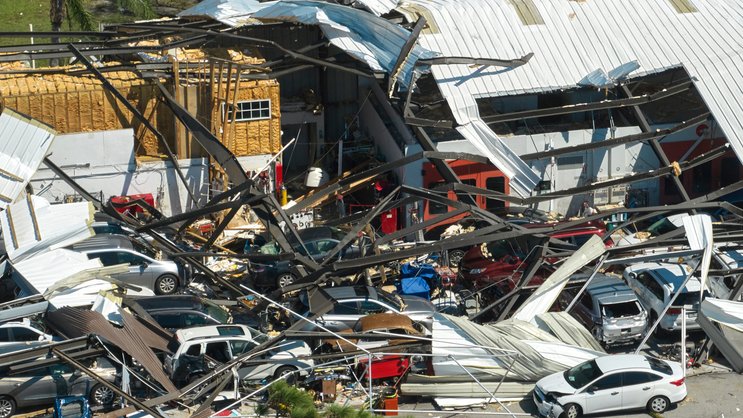 Durch den Hurrikan Ian zerstörte Häuser in Florida im September 2022.