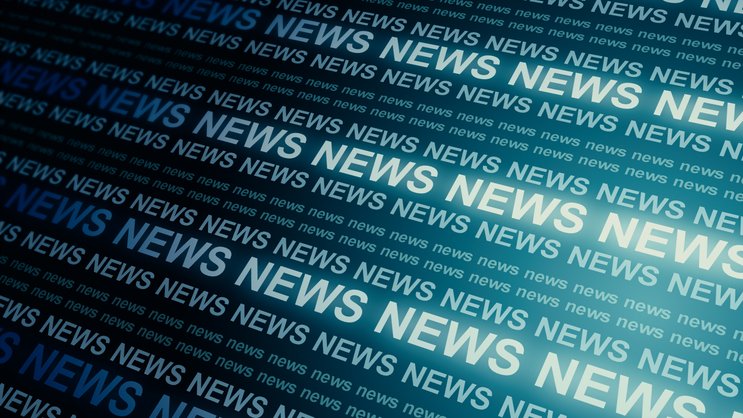 Creative blue news backdrop