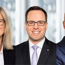 Les nouveaux membres de la direction de gauche à droite: Jeannine Frey et Rolf Nick ainsi que Kurt Stricker, nouveau CFO et CEO adjoint.