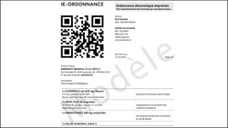 Voici à quoi pourrait ressembler, à peu près, la future ordonnance électronique une fois imprimée.