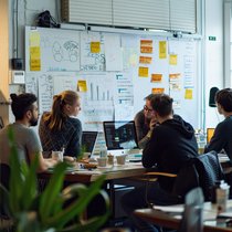 An einem Hackathon sind innovative Ideen und praktische Lösungen gefragt.