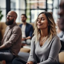 Angebote wie Meditationsworkshops im Unternehmen können das Wellbeing und eine positive Grundstimmung von Mitarbeitenden fördern.