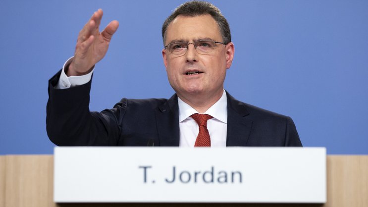 Le président de la BNS Thomas Jordan quitte la banque centrale helvétique fin septembre après 27 ans de service, dont 12 à la tête de la banque.