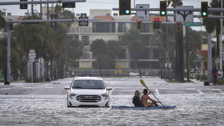 Überschwemmungen in Florida nach dem Hurrikan Idalia Anfang August 2023.