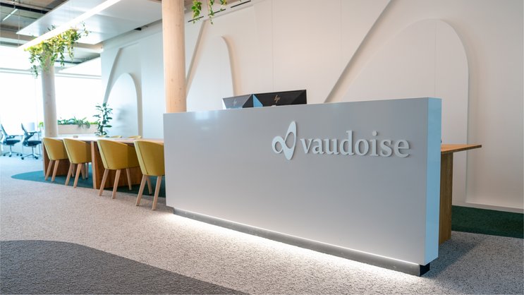 Zone d'accueil de la Vaudoise Assurances à Berne-Wankdorf.