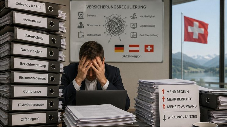 Die Versicherungsregulierung in der DACH-Region hat in den vergangenen Jahren stark an Umfang, technischer Detailtiefe und thematischer Breite gewonnen.