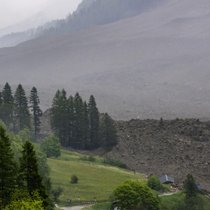 Ampleur de l'éboulement à Blatten.