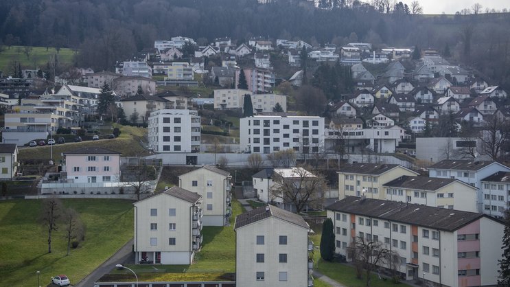 Quartier in der Gemeinde Ebikon: Immobilien waren 2022 eine weniger attraktive Anlage.