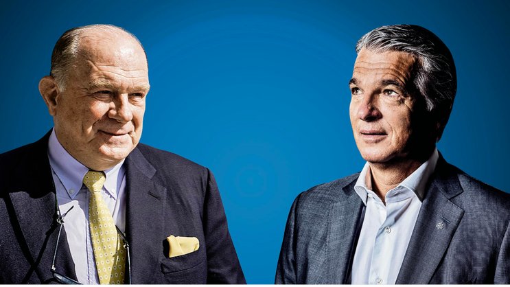 Sergio P. Ermotti (rechts im Bild) wurde zum neuen Präsidenten des Verwaltungsrates gewählt, nachdem Walter B. Kielholz (links im Bild) beschlossen hatte, sich nicht zur Wiederwahl zu stellen.