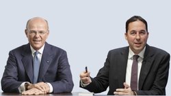 Mario Greco, CEO Zurich Insurance und Christian Mumenthaler, CEO Swiss Re.