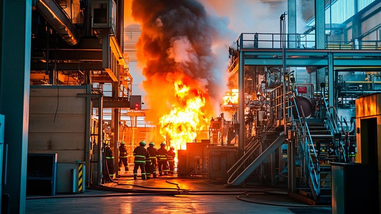 Brände und Explosionen machen rund 40 der Gesamtschäden bei Betriebsunterbrechung aus.