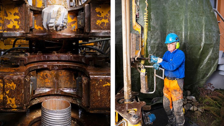 Wärmepumpe Bohrmaschine.